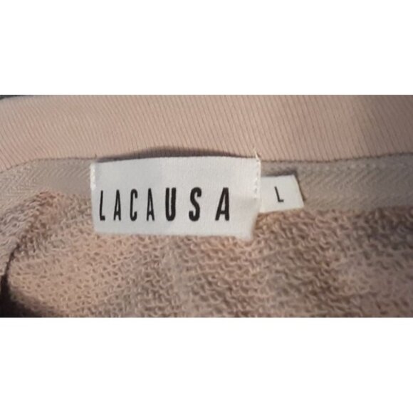Lacausa Slater Sweatshirt Long Sleeve Minimalist Organic Women L Made in USA - Picture 3 of 5